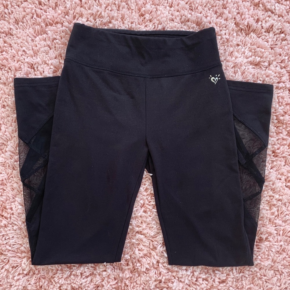 Black Justice Mesh Leggings